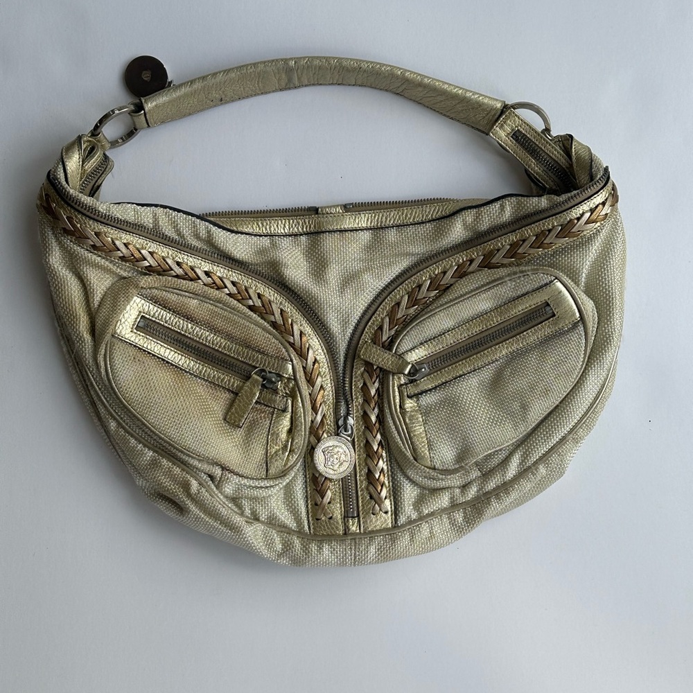 Versace Vintsge Gold Braided Women's Bag